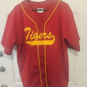 Red Tigers Kids Baseball Jersey